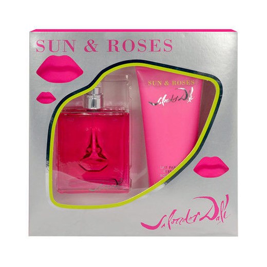 Salvador Dali Sun & Roses W Zestaw perfum Edt 50ml + 100ml Balsam e-glamour czerwony balsamy