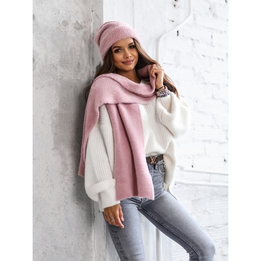 Czapka Plain Pudrowa Lisa Mayo uniwesralny Lisa Mayo