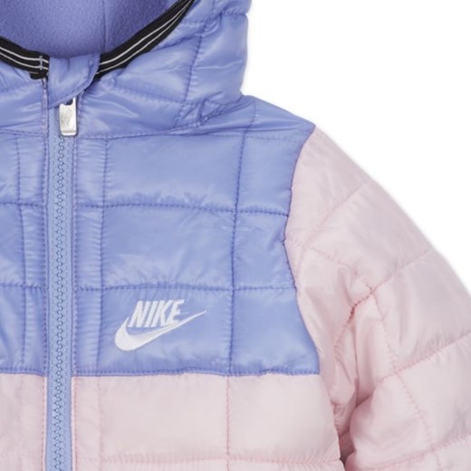 Kombinezon zimowy w kontrastowych kolorach dla niemowląt (3–6 M) Nike - Różowy Nike 9-12M Nike poland