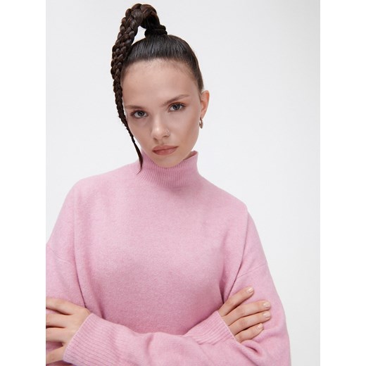Cropp - Różowy sweter oversize - Różowy Cropp M Cropp