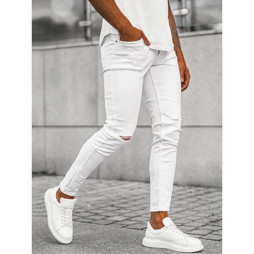 Spodnie jeansowe męskie białe OZONEE E/5391/01 Ozonee 33 wyprzedaż ozonee.pl
