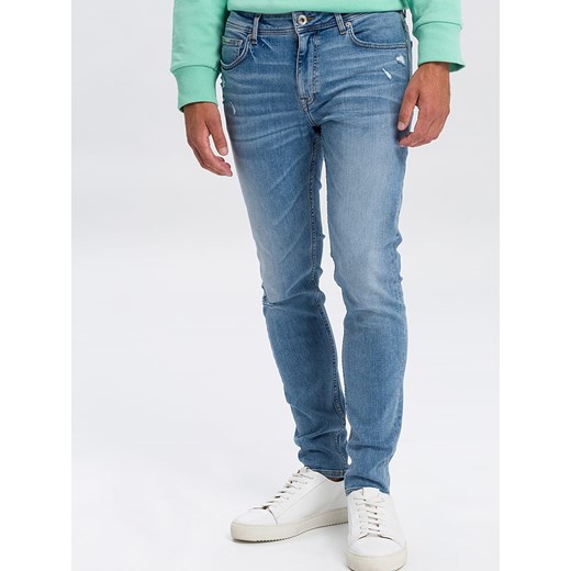 Dżinsy "Scott" - Skinny fit - w kolorze niebieskim Cross Jeans W28/L32 wyprzedaż Limango Polska