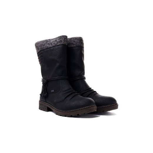 RIEKER TEX Z4755-00 black, kozaki damskie Rieker 43 okazyjna cena e-kobi.pl