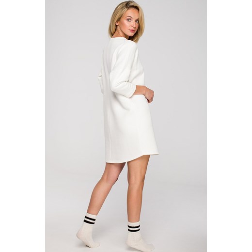 Sukienka homewear w kolorze białym LA130, Kolor biały, Rozmiar L, LaLupa Lalupa XL Primodo