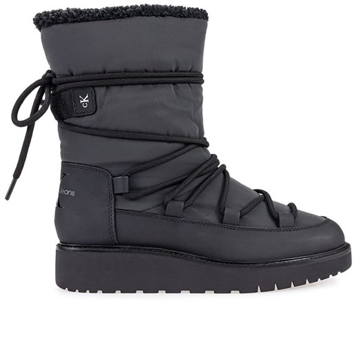 Buty Calvin Klein Plus Snow Boot YW0YW00731-BDS - czarne ze sklepu streetstyle24.pl w kategorii Śniegowce damskie - zdjęcie 146890373