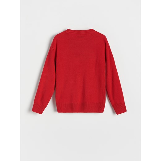 Reserved - Sweter z aplikacją 3D - Czerwony Reserved 134 (8 lat) Reserved