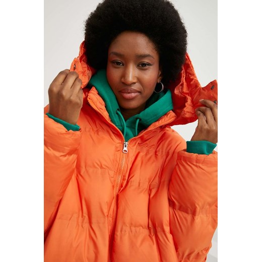 Answear Lab kurtka damska kolor pomarańczowy zimowa oversize Answear Lab M ANSWEAR.com