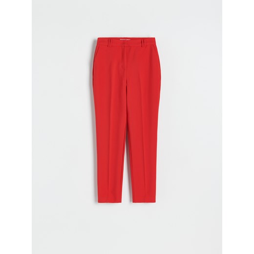Reserved - Spodnie cygaretki w kant - Czerwony Reserved XS Reserved