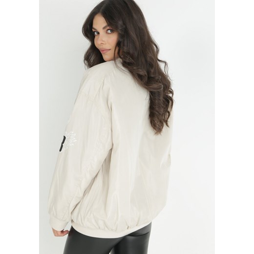 Kurtka damska beżowa Born2be z tkaniny jesienna 