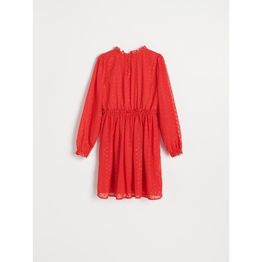 Reserved - Sukienka z długim rękawem - Czerwony Reserved 128 (7-8 lat) Reserved