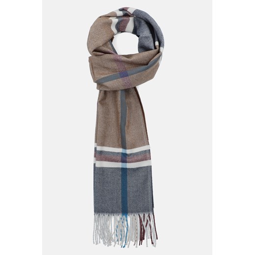 Szal Brązowo-Granatowy w Kratę Tartan ze sklepu Lancerto S.A. w kategorii Dodatki męskie - zdjęcie 146983922