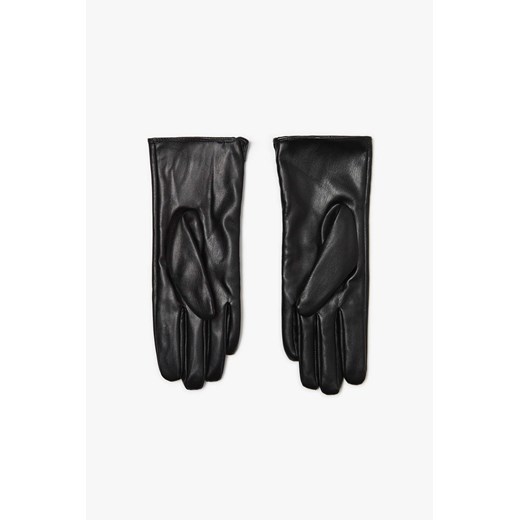 Rękawiczki z dżetami ze skóry ekologicznej czarne ze sklepu Moodo.pl w kategorii Rękawiczki damskie - zdjęcie 146986374