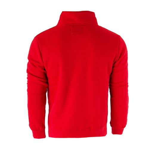 gruba bluza męska bez kaptura 2211- czerwona Risardi M Risardi