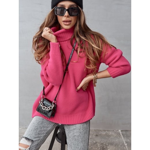 Sweter Odelia Amarantowy Lisa Mayo uniwesralny Lisa Mayo