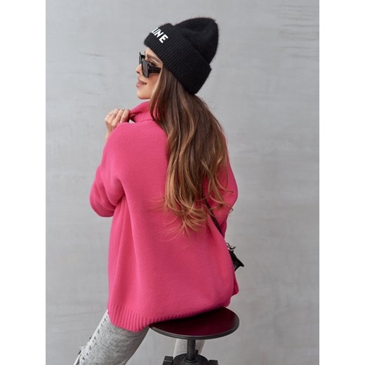 Sweter Odelia Amarantowy Lisa Mayo uniwesralny Lisa Mayo