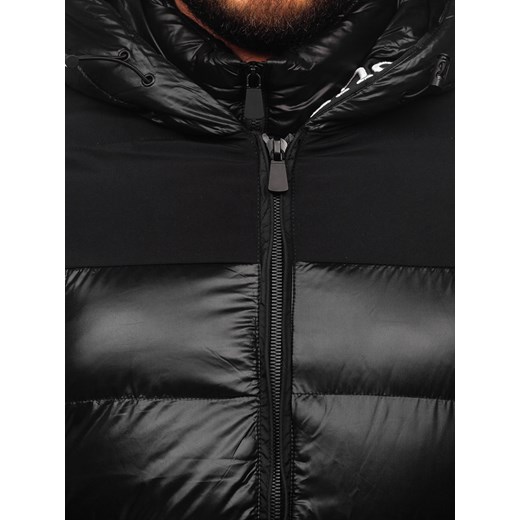 Czarna pikowana kurtka męska zimowa Denley 27M8110 XL wyprzedaż Denley