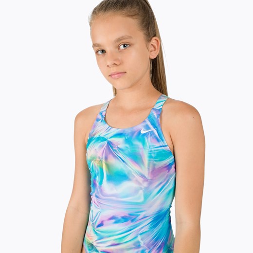 Strój pływacki jednoczęściowy dziecięcy Nike Multiple Print Fastback kolorowy Nike promocja sportano.pl