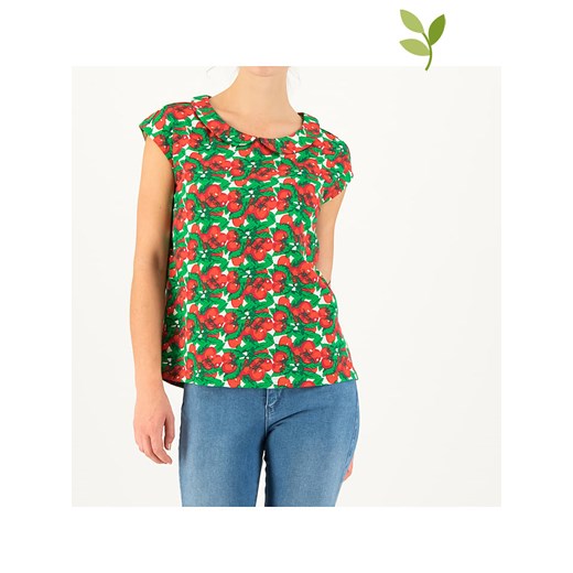 Bluzka "Botanical bubi cherry caprese" w kolorze zielono-czerwonym S promocyjna cena Limango Polska