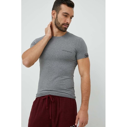 Emporio Armani Underwear t-shirt męski kolor szary gładki XL ANSWEAR.com