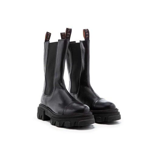 Botki Charles Footwear na platformie bez zapięcia