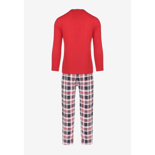 Czerwona 2-częściowy Świąteczny Komplet Piżamowy Zalled XL Born2be Odzież