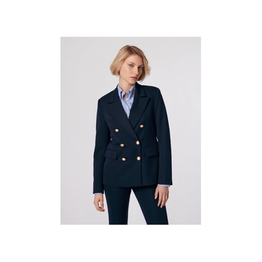 Simple Żakiet MKD500-01 Granatowy Slim Fit Simple 36 Modivo_marki_wlasne