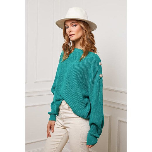 Sweter "Burny" w kolorze zielonym Joséfine XL okazja Limango Polska