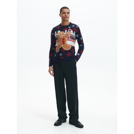 Reserved - Sweter z motywem świątecznym - Wielobarwny Reserved S Reserved