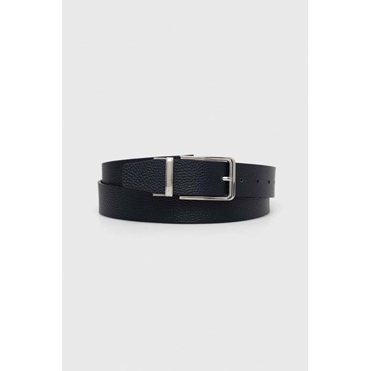 Armani Exchange pasek skórzany męski kolor czarny Armani Exchange ONE ANSWEAR.com