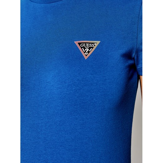 Guess T-Shirt Mini Triangle Tee W1RI04 J1311 Niebieski Slim Fit Guess M wyprzedaż MODIVO