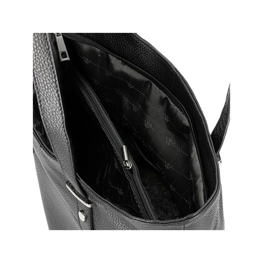 Skórzana torebka w kolorze czarnym - (S)40 x (W)31 x (G)11 cm Wojas onesize promocja Limango Polska