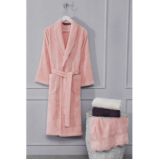 Elegancki szlafrok STELLA z koronką Soft Cotton S SoftCotton.pl