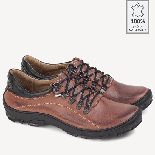 Męskie buty trekkingowe skórzane David czerwone?p=new28102021 Brilu 44 promocyjna cena brilu.pl