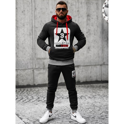 Komplet dresowy męski czarny OZONEE JS/8C59/3 Ozonee L ozonee.pl promocja