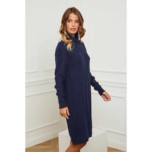 Sukienka dzianinowa "Bernie" w kolorze niebieskim So Cachemire L okazja Limango Polska