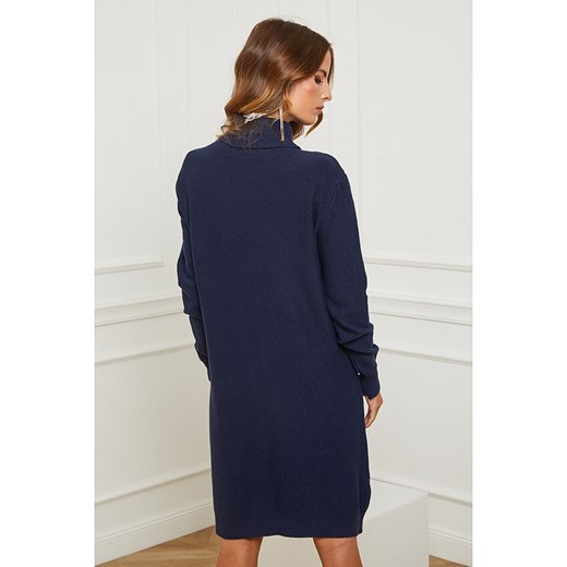 Sukienka dzianinowa "Bernie" w kolorze niebieskim So Cachemire XL okazja Limango Polska