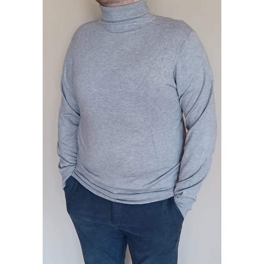 Golf męski szary z kaszmirem Bodara M wyprzedaż ATELIER-ONLINE