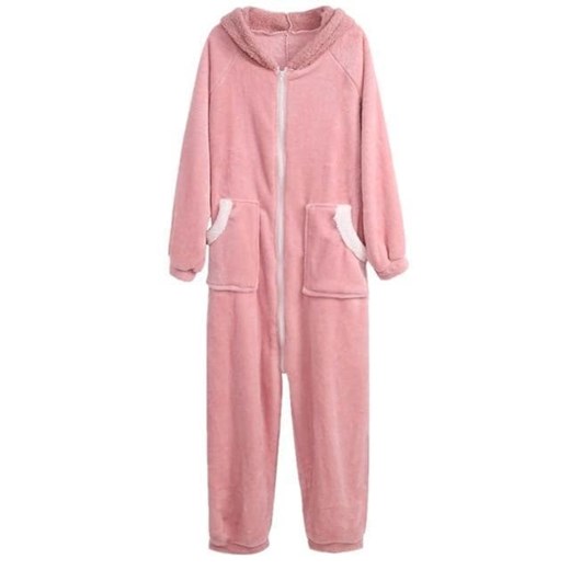 Onesie strój królika - Różowy / Uniwersalny ze sklepu Maybella.pl w kategorii Piżamy damskie - zdjęcie 147235710