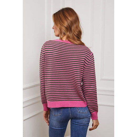 Sweter "Astrobal" w kolorze różowo-ciemnozielonym Joséfine XL promocja Limango Polska