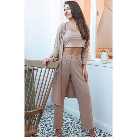 Komplet Laida, Kolor beżowy, Rozmiar L/XL, SENSIS ze sklepu Intymna w kategorii Komplety i garnitury damskie - zdjęcie 147312233