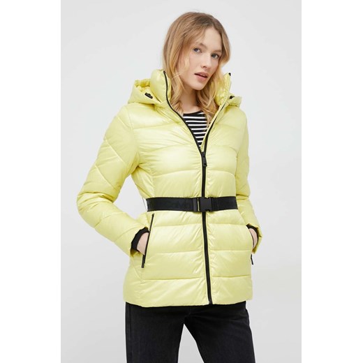 Calvin Klein kurtka damska kolor żółty zimowa ze sklepu ANSWEAR.com w kategorii Kurtki damskie - zdjęcie 147324571