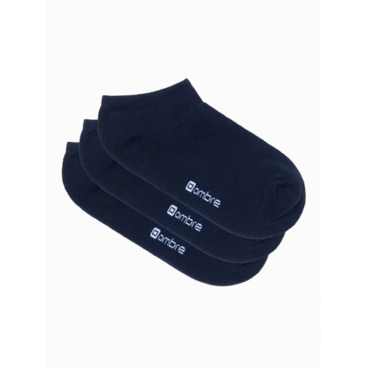 Skarpety męskie stopki U154 - granatowe 3-pak one size ombre