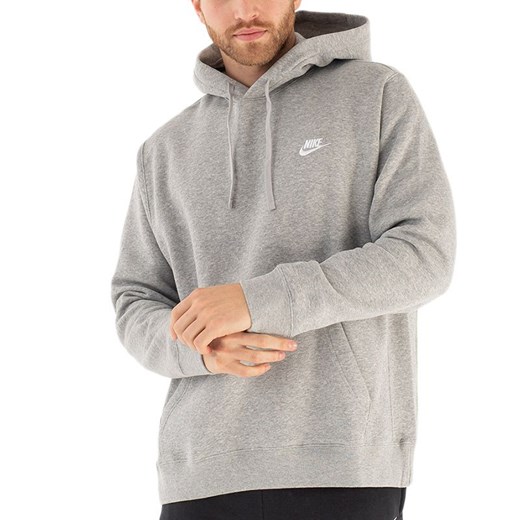 Bluza męska Nike NSW Club Fleece BV2654-063 - szara ze sklepu streetstyle24.pl w kategorii Bluzy męskie - zdjęcie 147356761