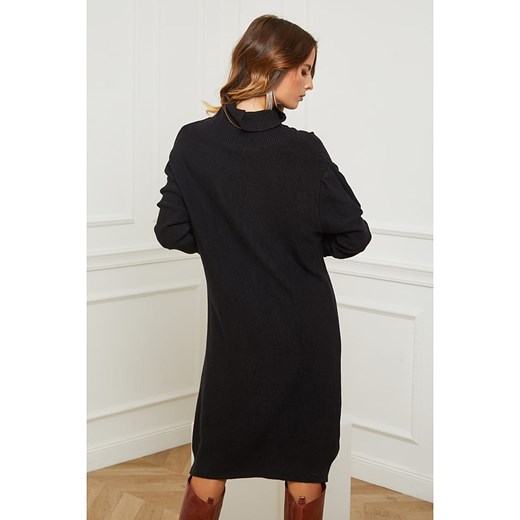 Sukienka dzianinowa "Bernie" w kolorze czarnym So Cachemire XL Limango Polska okazyjna cena