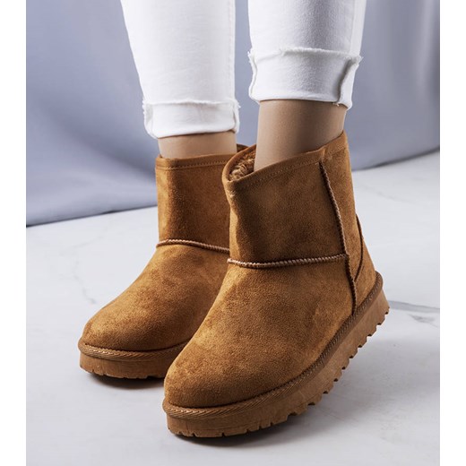 Brązowe śniegowce ocieplane Vago 36 gemre