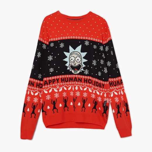 Cropp - Świąteczny sweter z Rickiem - Czerwony Cropp L Cropp
