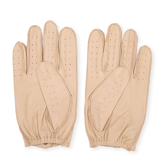Męskie rękawiczki skórzane samochodowe beżowe ze sklepu WITTCHEN w kategorii Rękawiczki męskie - zdjęcie 147420493