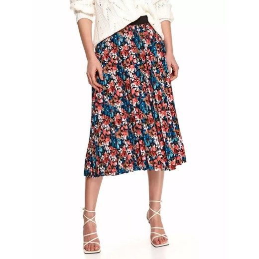 Midi spódnica plisowana, z nadrukiem w kwiaty ze sklepu Top Secret w kategorii Spódnice - zdjęcie 147437794