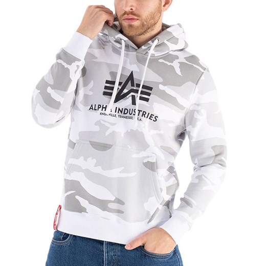 Bluza Alpha Industries Basic Hoody Camo 178312C385 - multikolor ze sklepu streetstyle24.pl w kategorii Bluzy męskie - zdjęcie 147443533