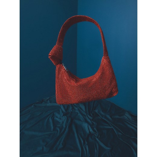 Reserved - Mała torebka z kryształkami - Czerwony Reserved ONE SIZE Reserved